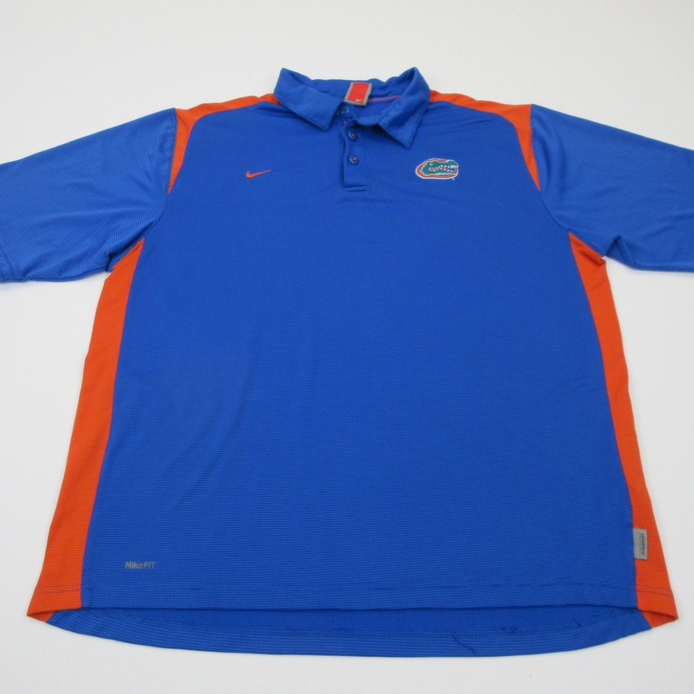 Florida Gators Polo Shirt Mens XL Blue NCAA Football NikeFIT Team Golf Top